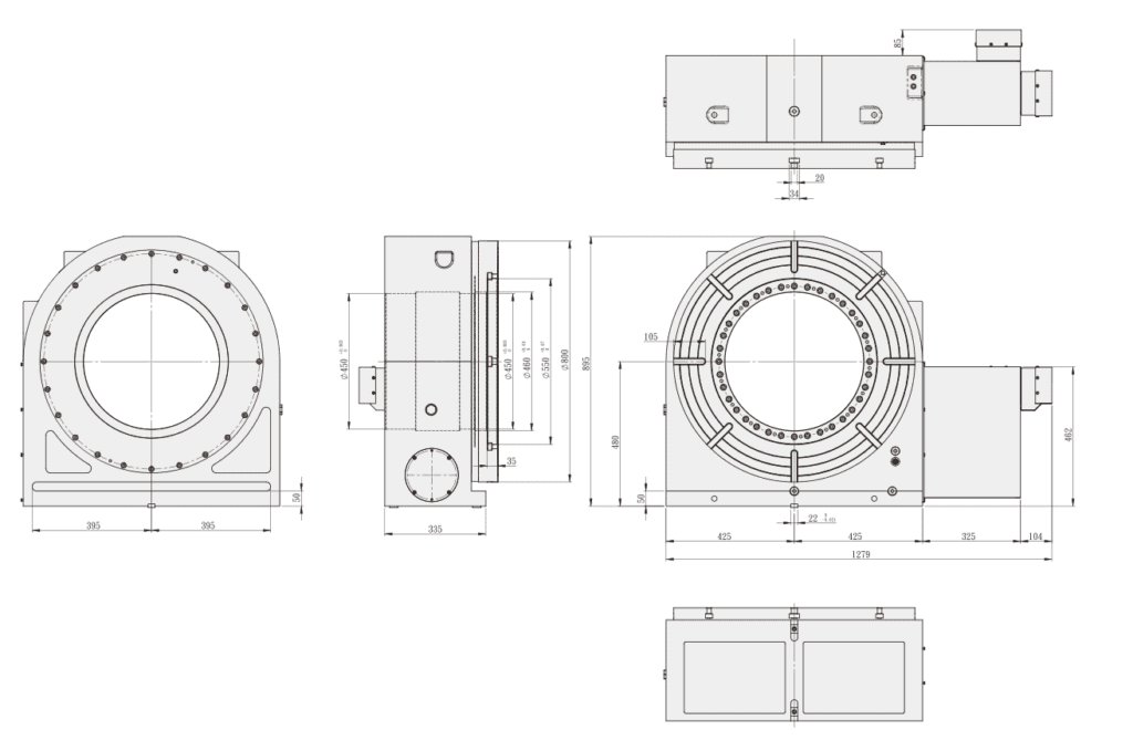 Индексный поворотный стол c ЧПУ GSA CNCB-800R